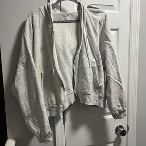 Old Navy Light Gray Fleece Jacket